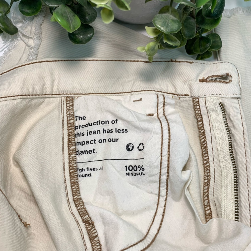 PacSun Wide Leg Carpenter Ultra High Waist Cream Color Jeans Size 27 - Picture 13 of 16
